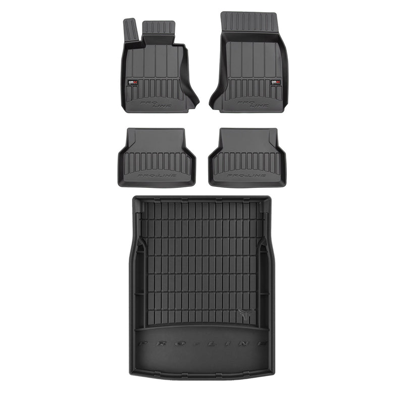 2004-2010 BMW 5 Series E60 M5 Sedan Premium Floor Mats & Cargo Liner Full Set All Weather Heavy Duty