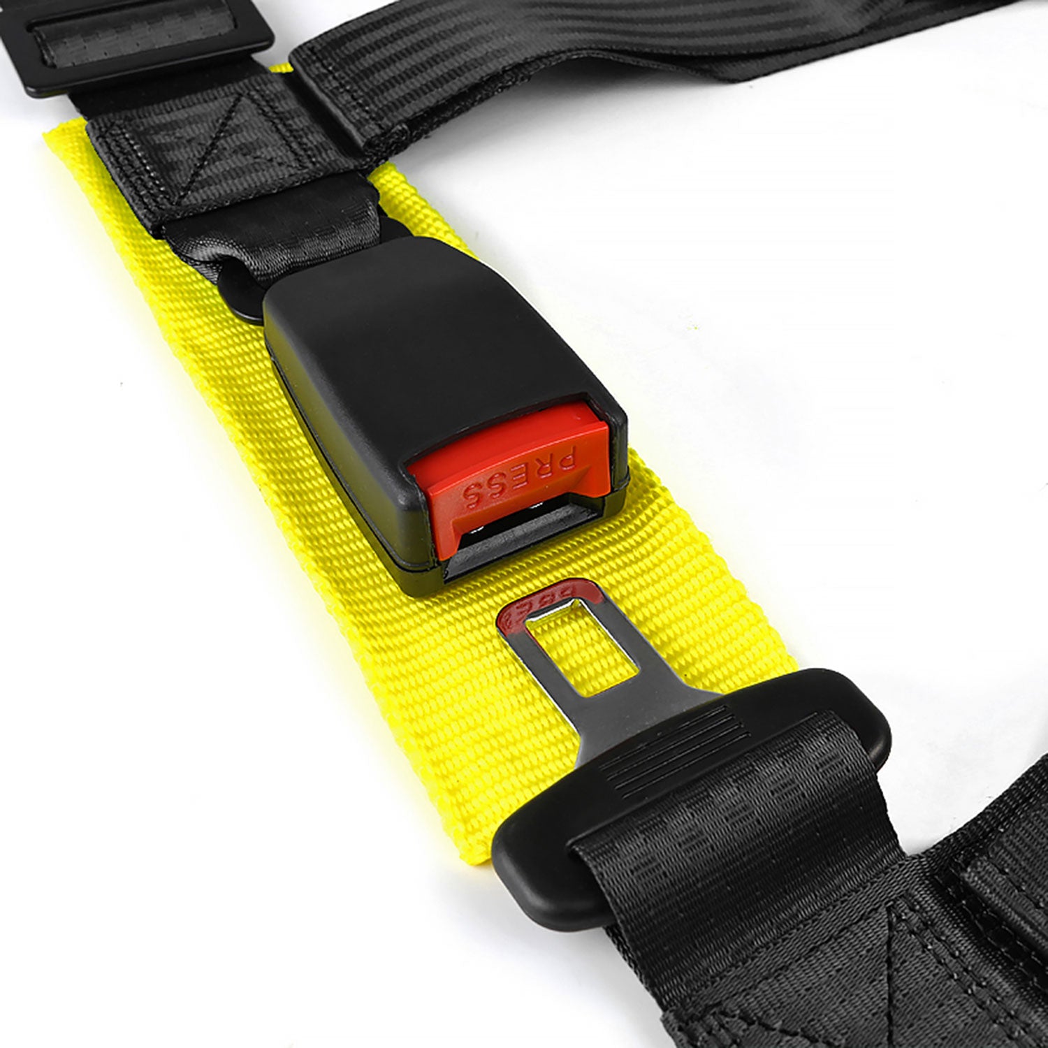 Universal Black 4 Point Racing Seat Belt Buckle Safety Harness