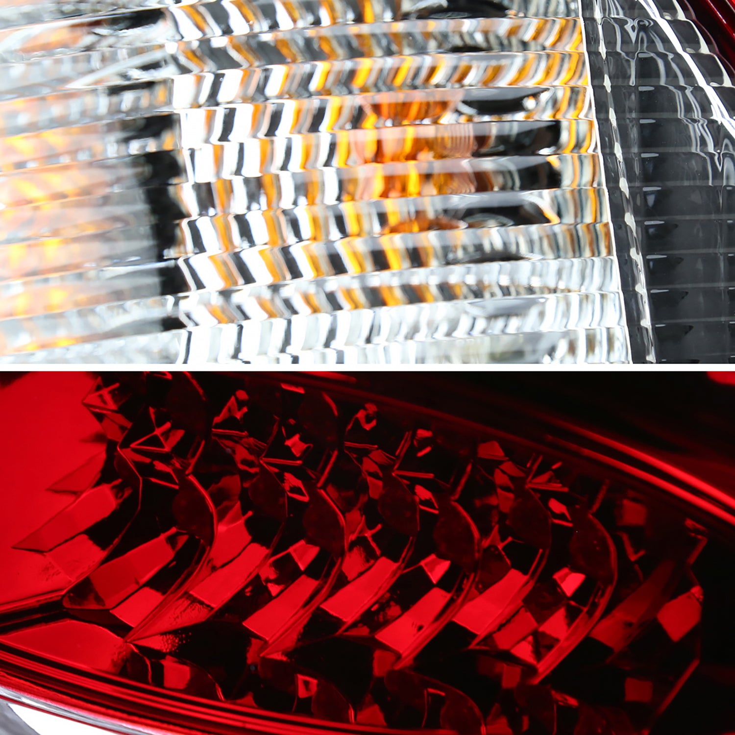 1998-2005 Mercedes Benz W163 M Class LED Tail Lights Chrome/Red Clear Lens