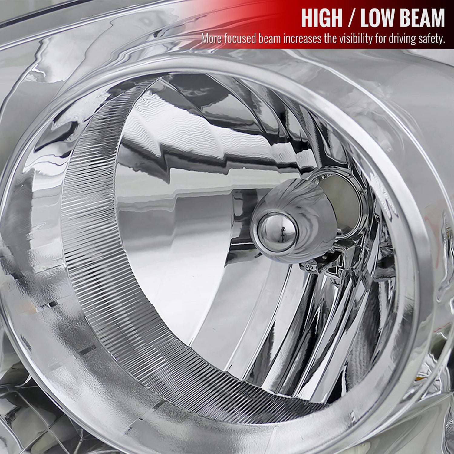 2006-2008 Dodge RAM 1500 2500 3500 Factory Crystal Headlights Chrome