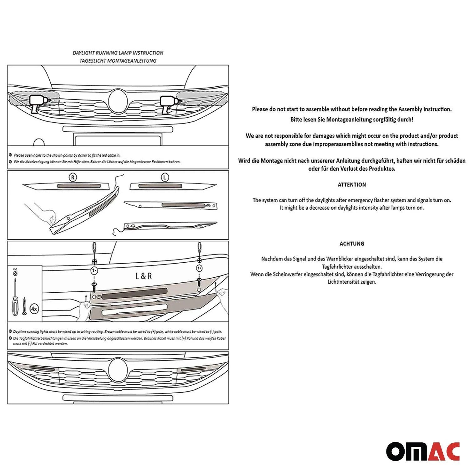 2019-2022 RAM ProMaster City LED Daytime Running Driving Light 2 Pcs