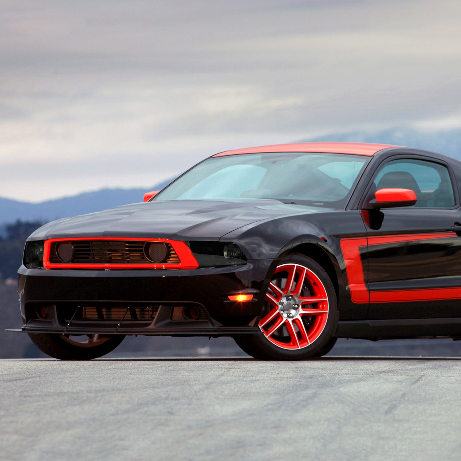 2010-2014 Ford Mustang Factory Style Headlights Black Housing/Smoke Lens