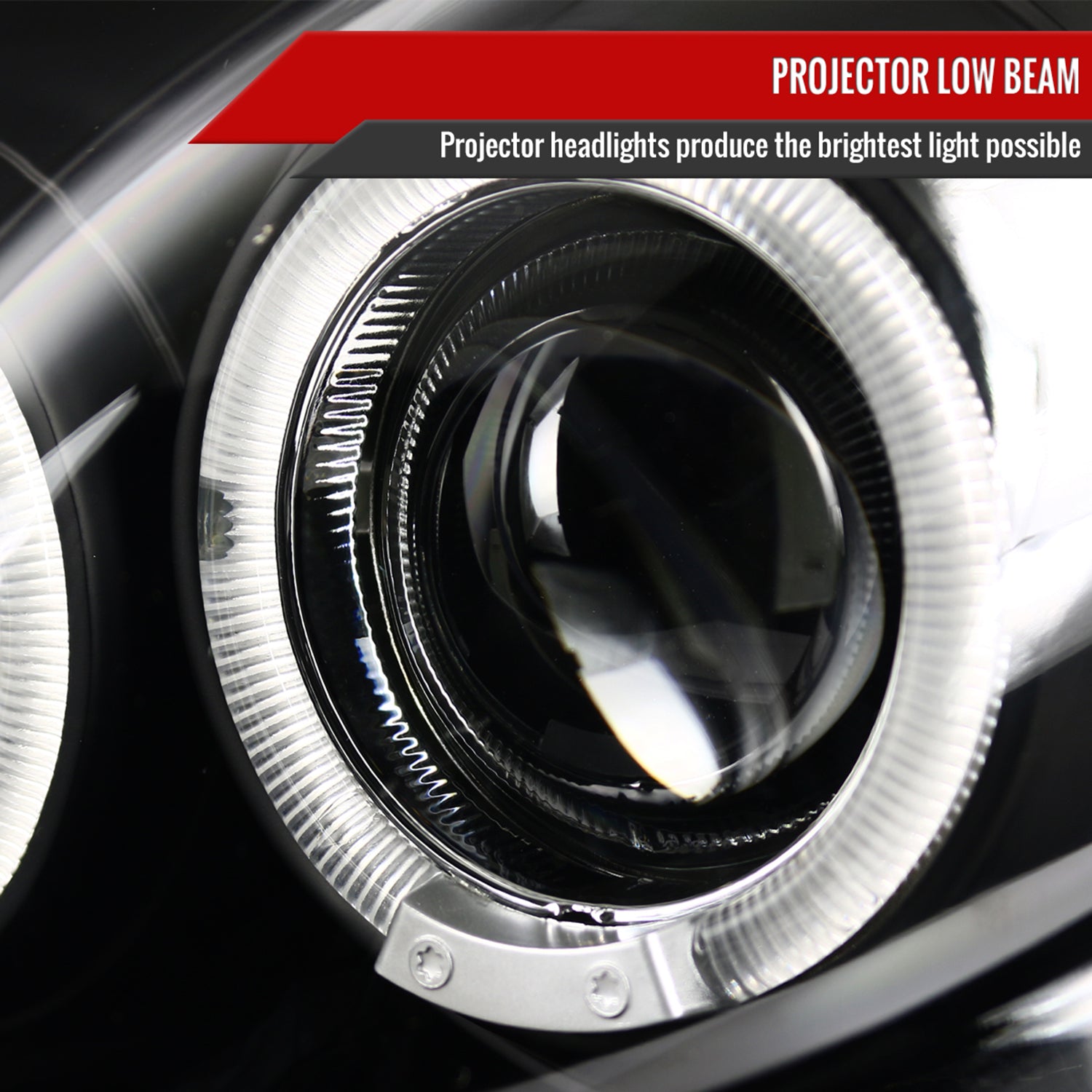 2003-2007 Infiniti G35 Coupe Dual Halo Projector Headlights Matte Black/Clear