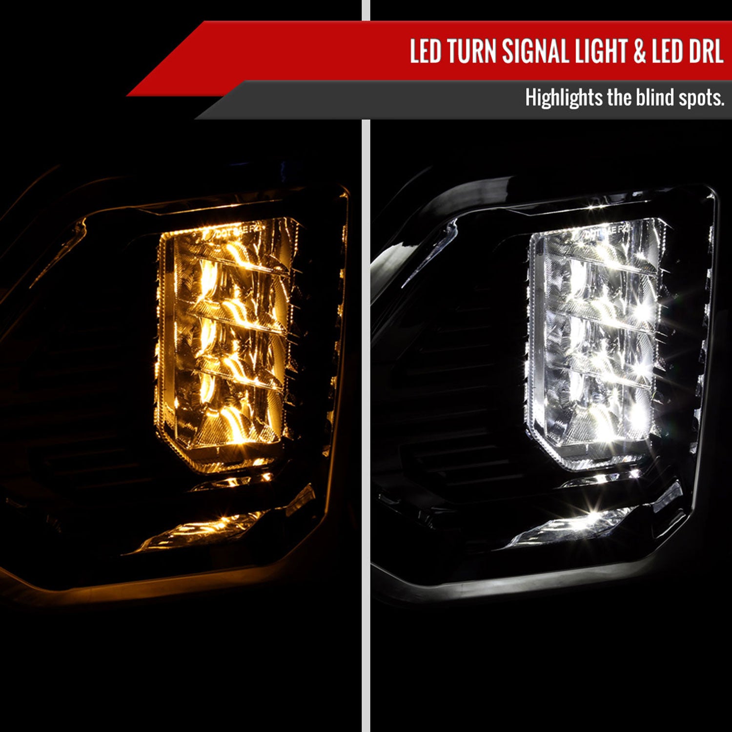 2019-2021 GMC Sierra 1500 Denali/SLT/AT4 Switchback LED Fog Lights Kit Chrome