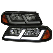 2000-2005 Chevy Impala LED Bar Factory Style Headlights Matte Black/Smoke Lens