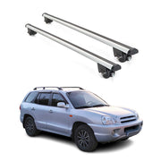 2001-2012 Hyundai Santa Fe Roof Rack Cross Bars Silver