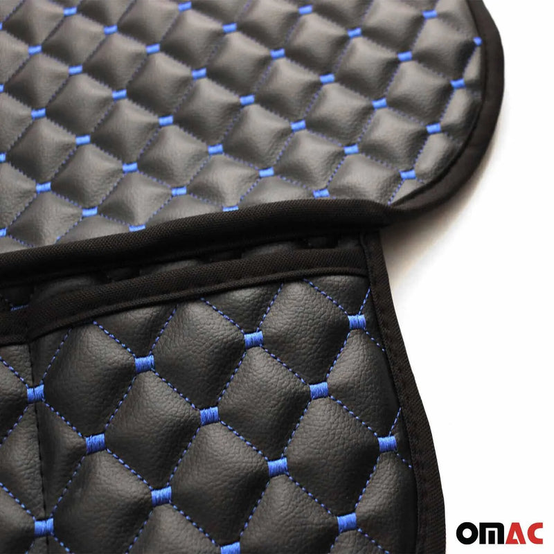 Toyota 4Runner Leather Breathable Front Seat Cover Pads Black Blue 1Pc