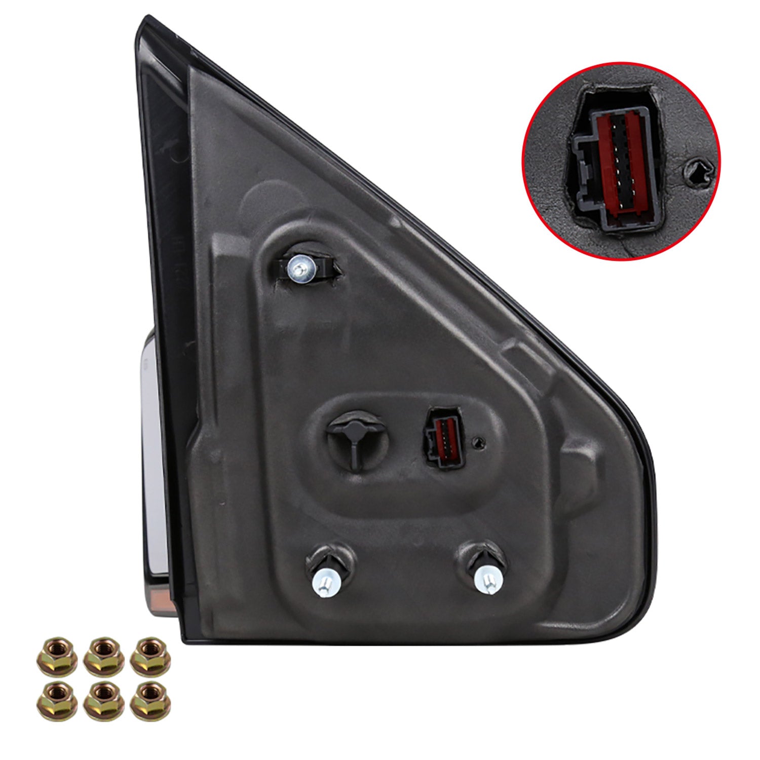 2007-2014 Ford F150 Black Heated Side Mirror &Amber Signal Puddle Light Driver