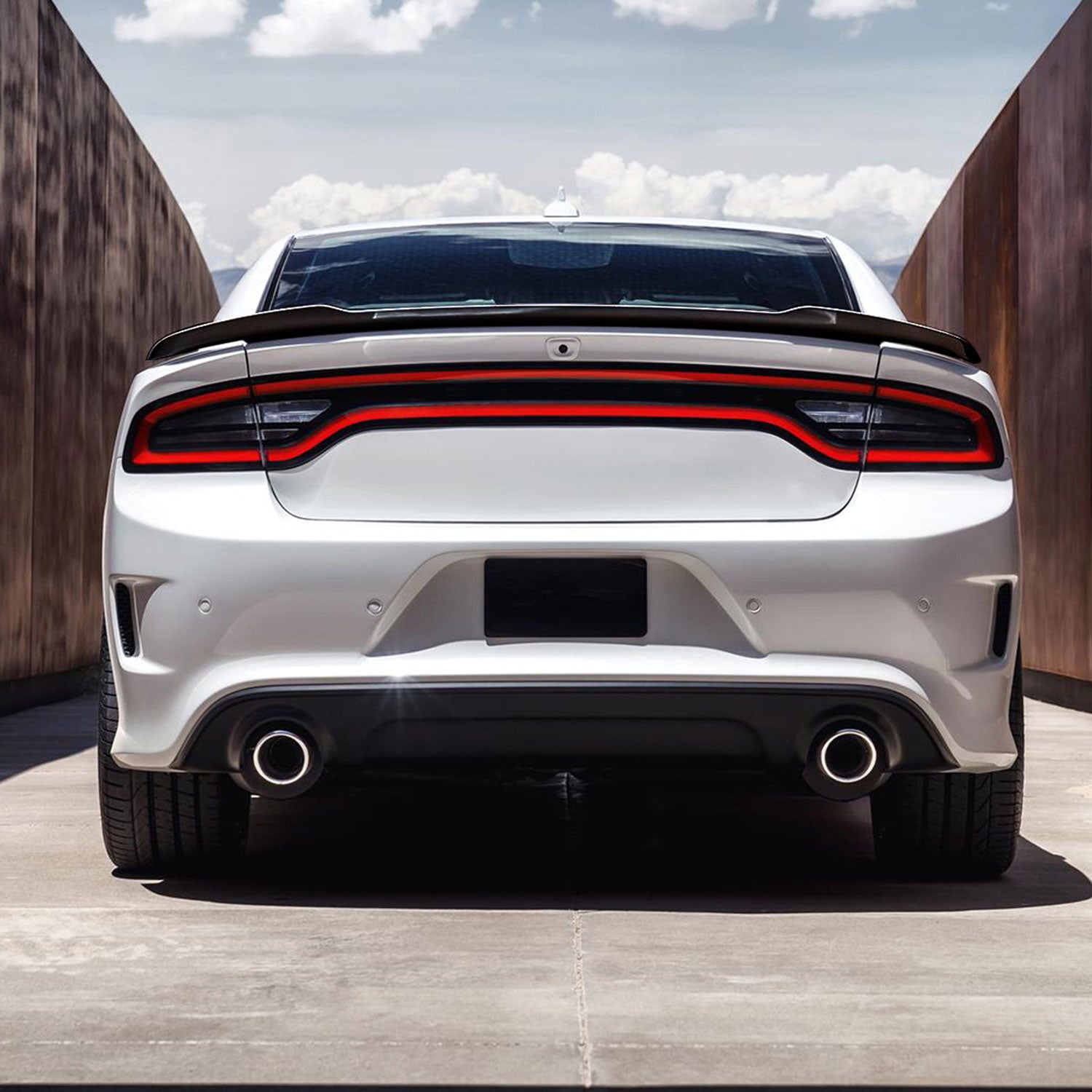 2015-2021 Dodge Charger Glossy Black ABS Hellcat Style Rear Spoiler