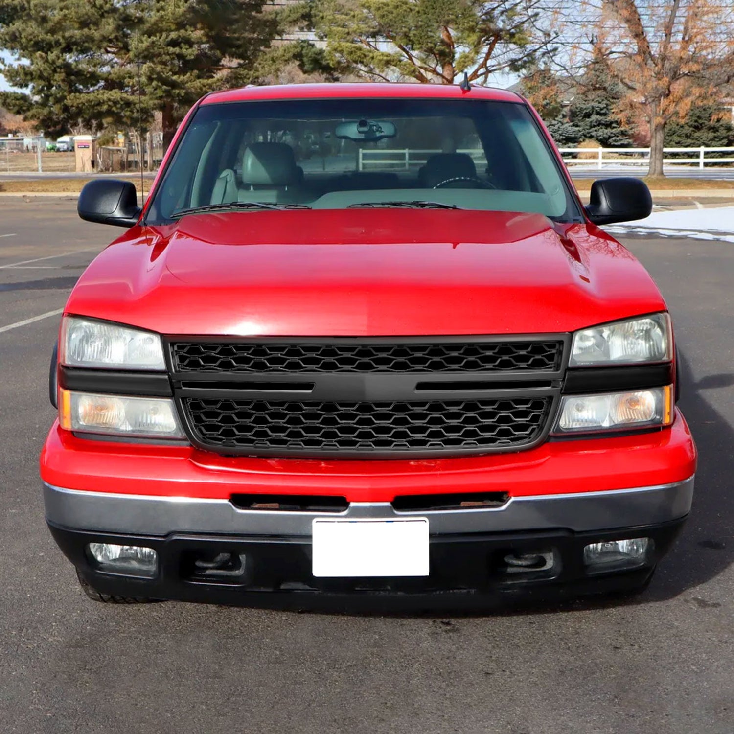 2005-2006 Chevy Silverado 2500HD/3500HD Black Honeycomb Front Hood Grille
