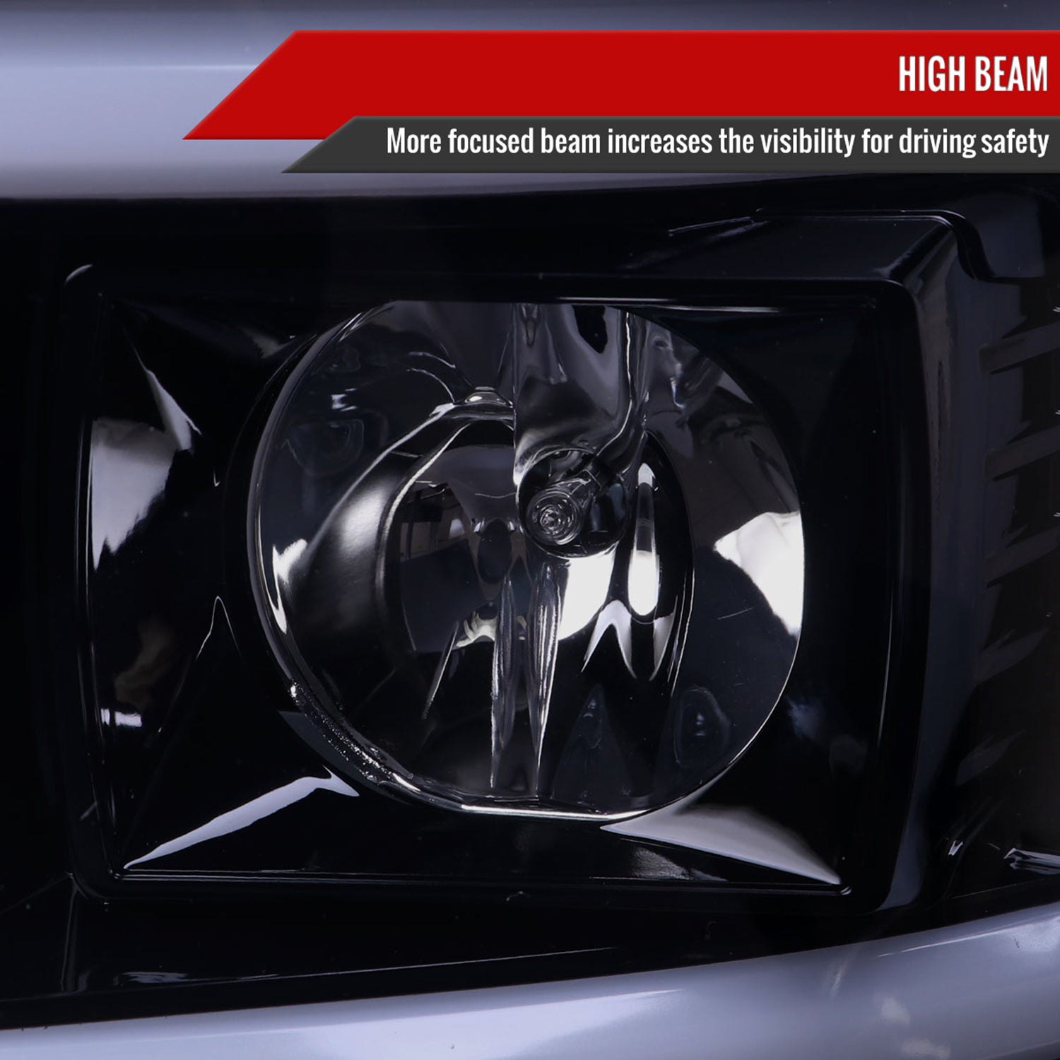 2008-2010 Ford F-250/350/450/550 LED Signal Bar Projector Headlights Smoke