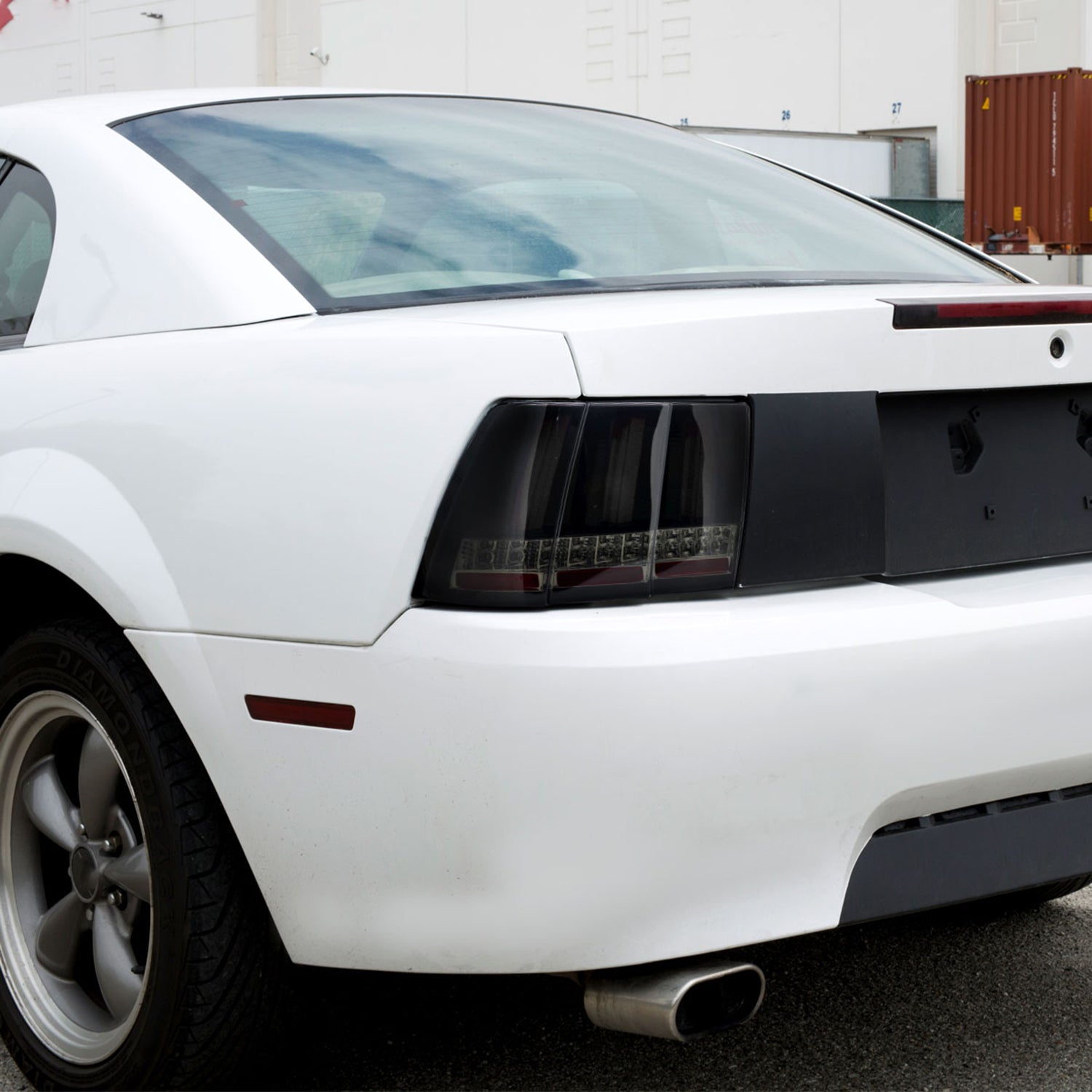 1999-2004 Ford Mustang Sequential LED Tail Lights Glossy Black/Smoke Lens