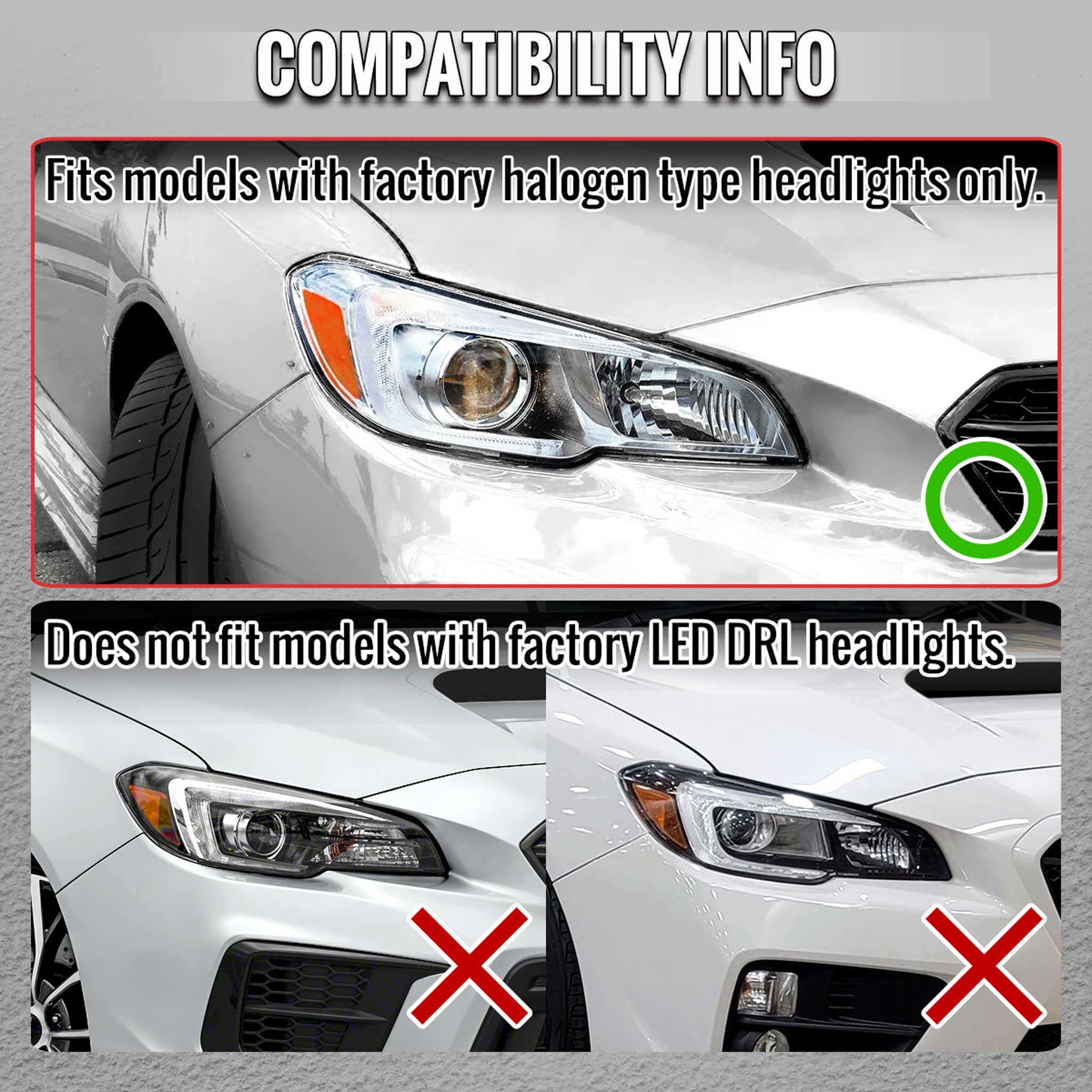 For Subaru Impreza WRX STI 2015-2021 Projector Headlights Sequential LED Switchback DRL Black Housing Smoked Lens