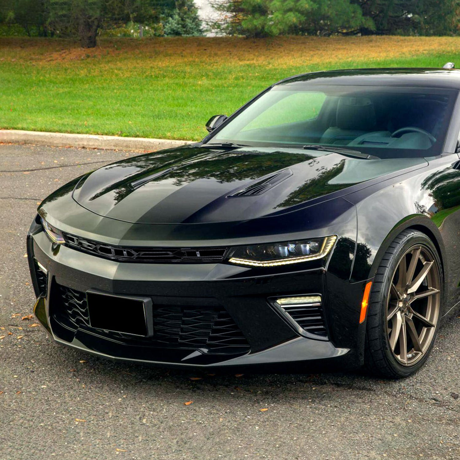 2016-2018 Chevy Camaro/2019-2022 Camaro ZL1 Black Front Upper Bumper Hood Grille