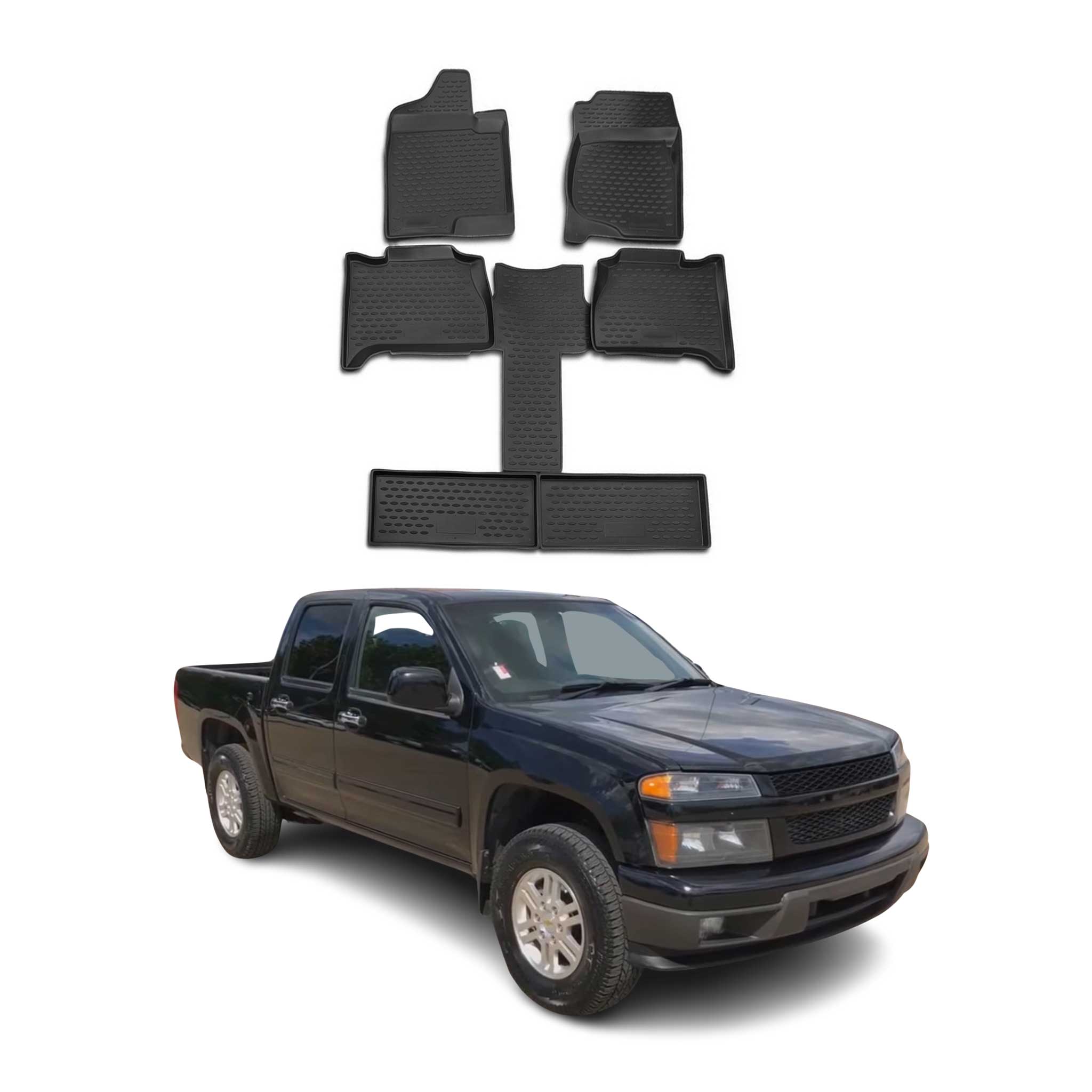 2004-2012 GMC Canyon Floor Mats Liners Full Set All Weather Black