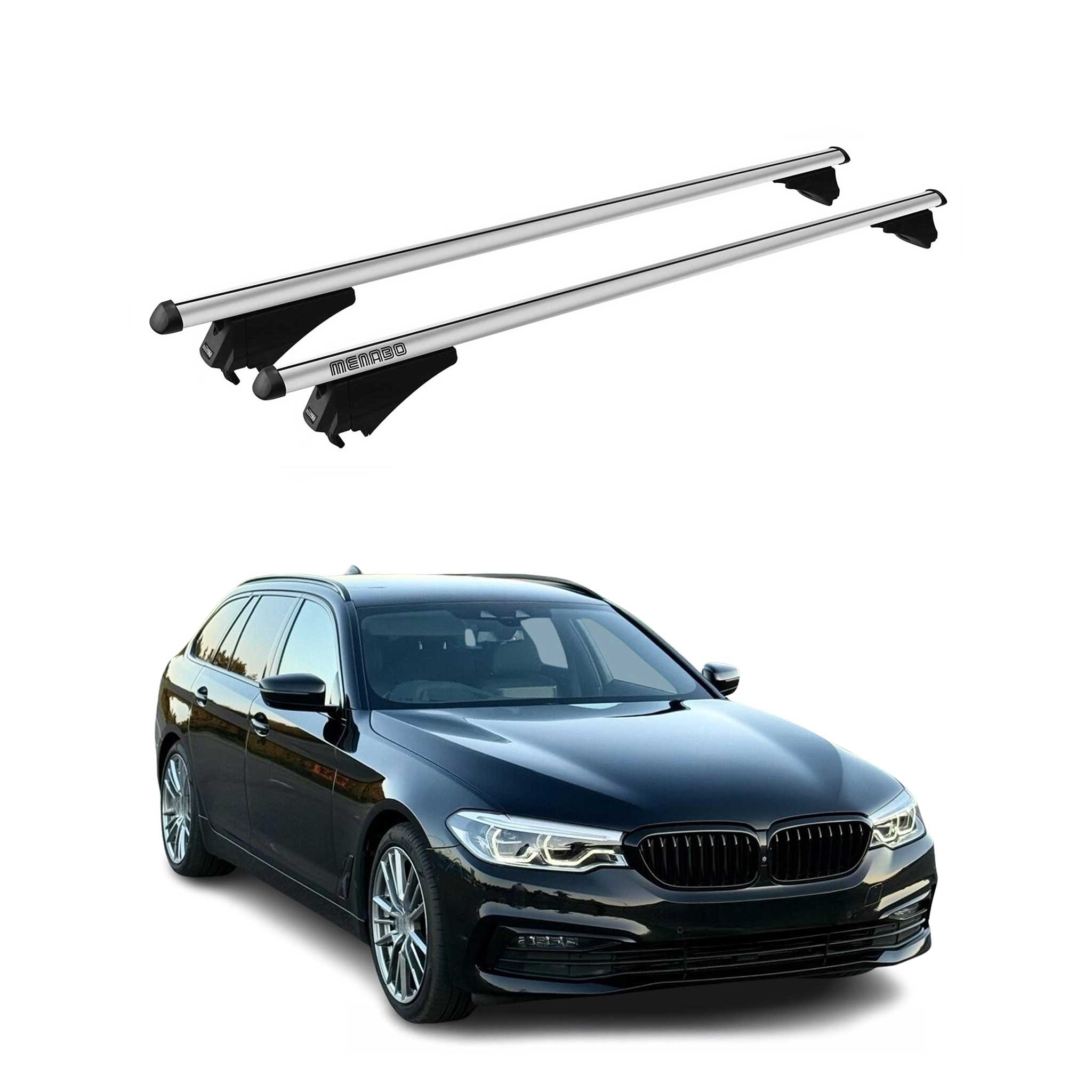 2017-2023 BMW 5 Series G31 Wagon Roof Rack Cross Bars Silver
