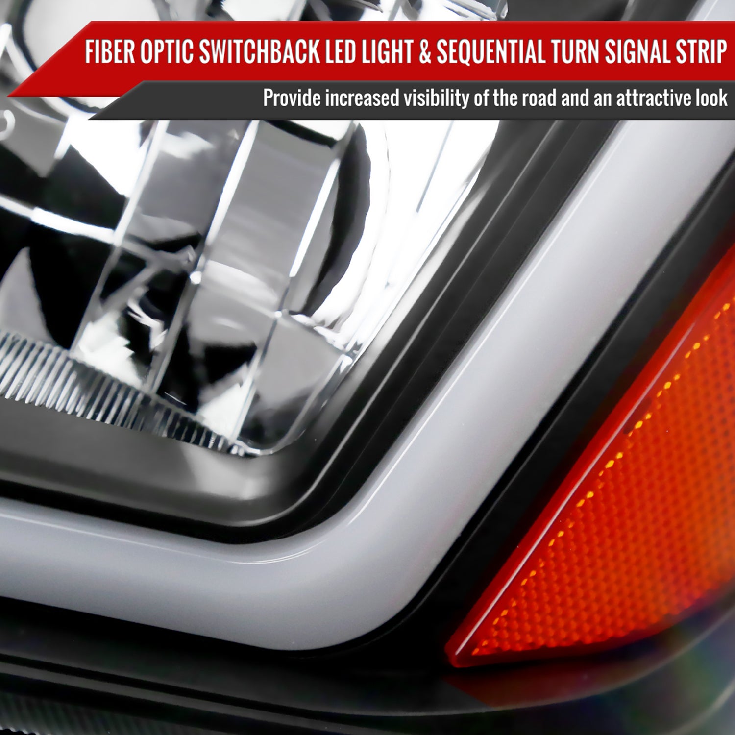 2006-2010 Dodge Charger Sequential LED Bar Factory Headlights Matt Black