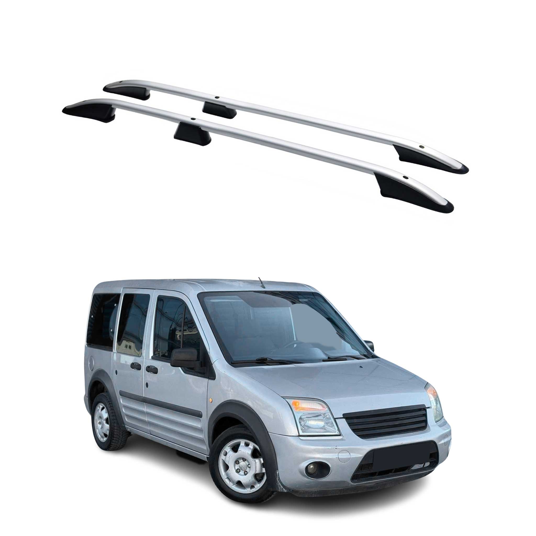 2010-2013 Ford Transit Connect L1 Short Roof Rack Rails Side Rails Silver