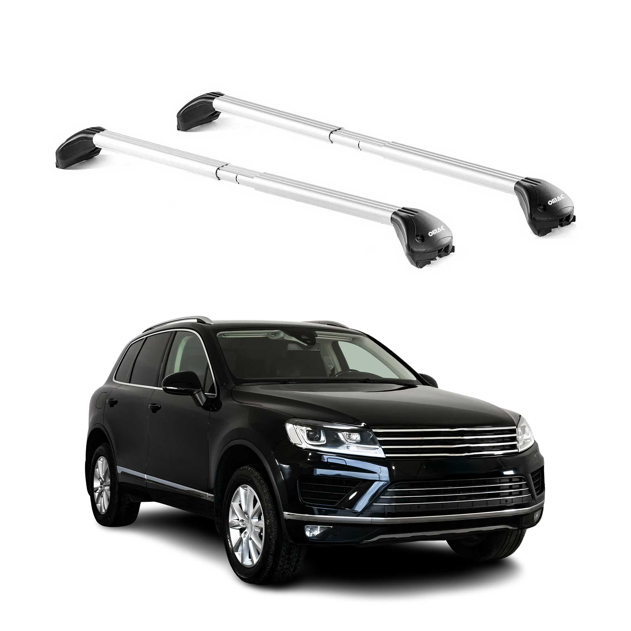 2011-2018 VW Touareg Roof Rack Cross Bars Silver