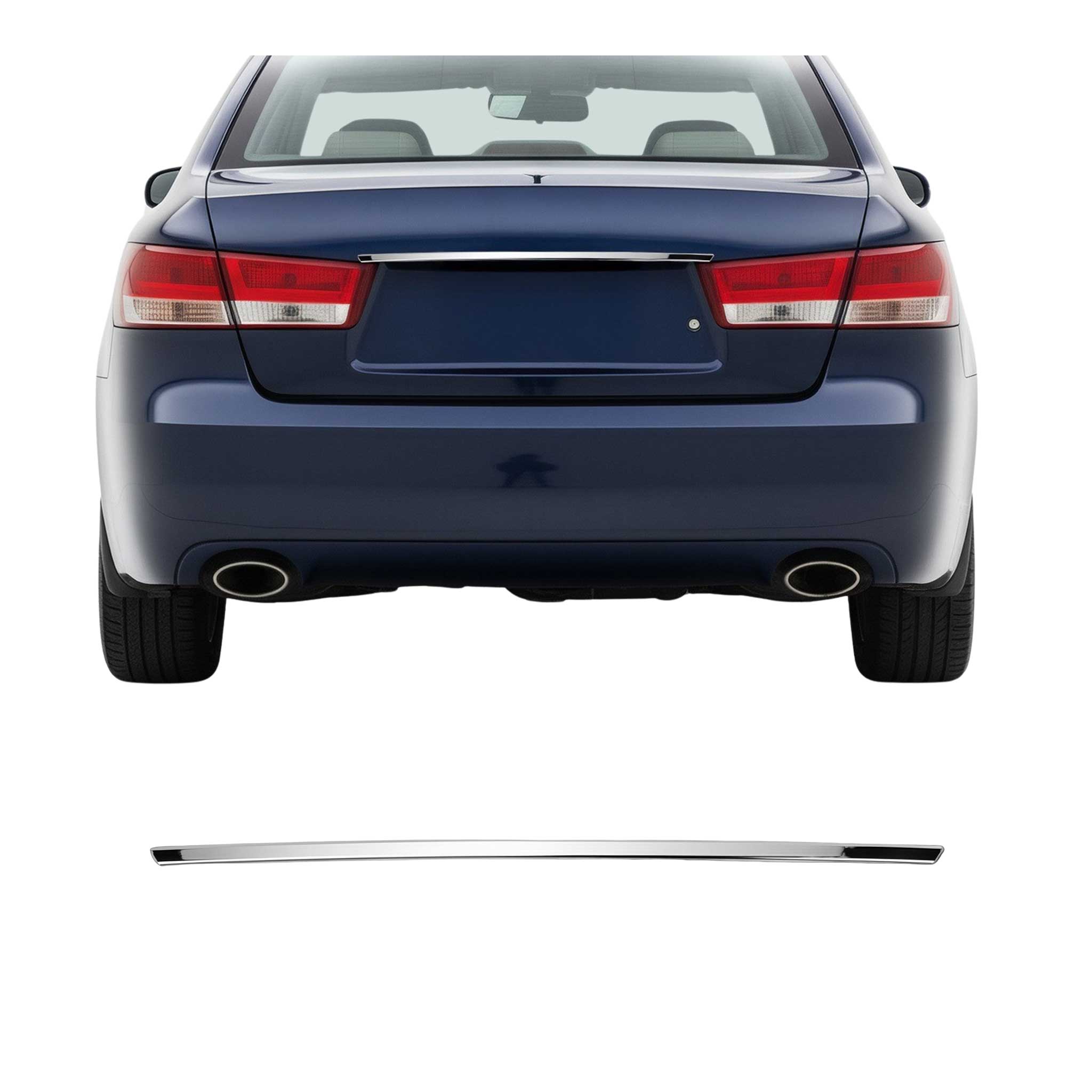 2006-2010 Hyundai Sonata Rear Trunk Tailgate Door Handle Cover Stainless Steel Silver