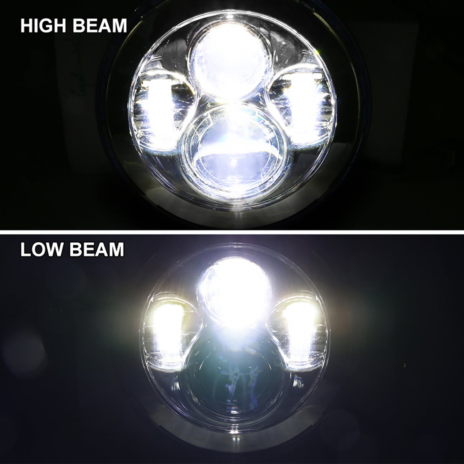 Universal 7" Cree LED Projector Headlight - 1PC Matte Black Housing/Clear Lens