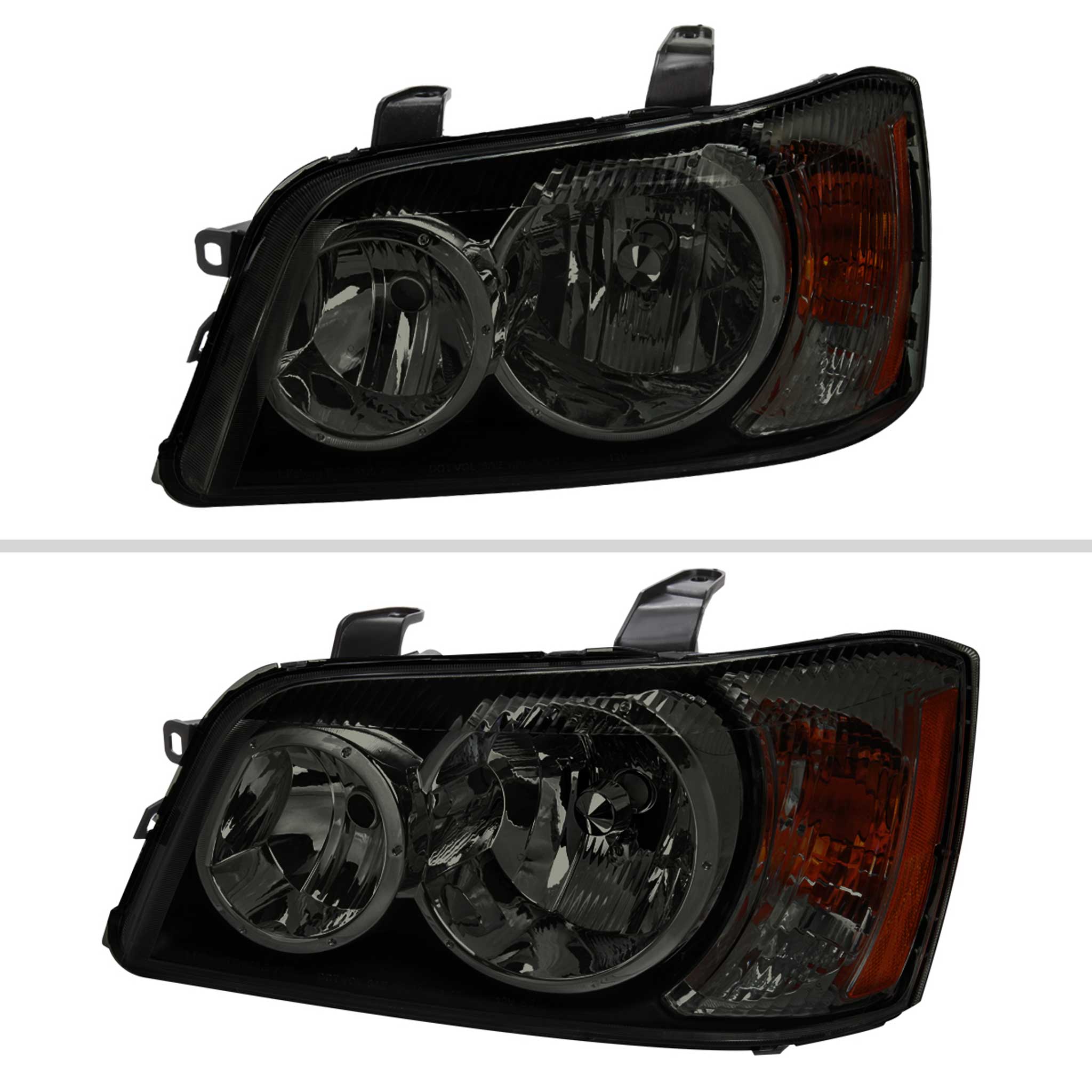 For Toyota Highlander 2001-2003 Factory Style Headlights Chrome Housing Smoked Lens