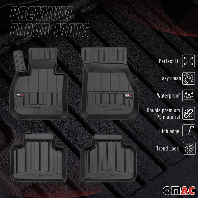 2017-2024 Mini Cooper Countryman F60 Premium Floor Mats Liners Full Set All Weather Heavy Duty