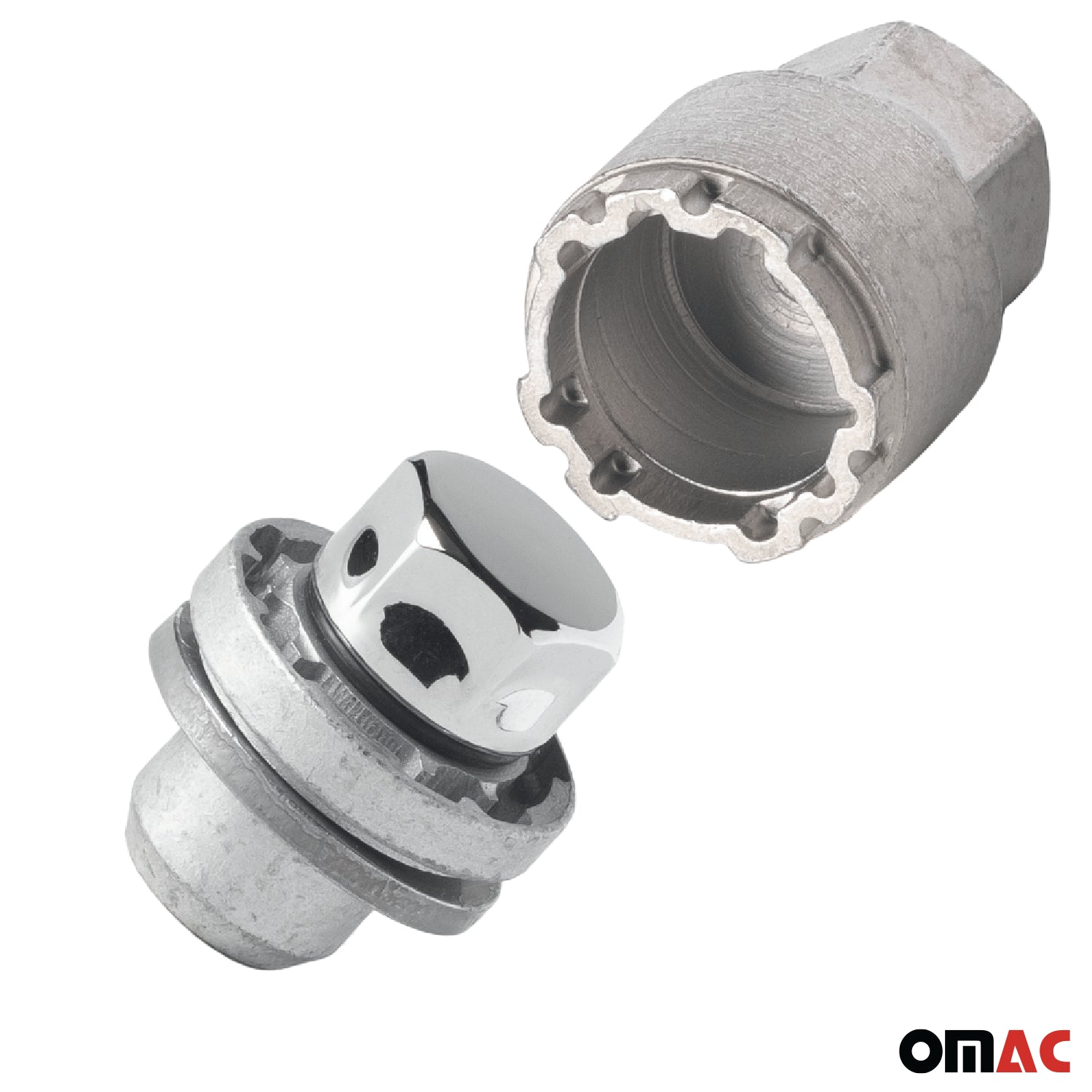 Wheel Lock Kit for Toyota Tacoma 2024-2026 M14X1.5 Nut Chromed 4Locks & 1Key