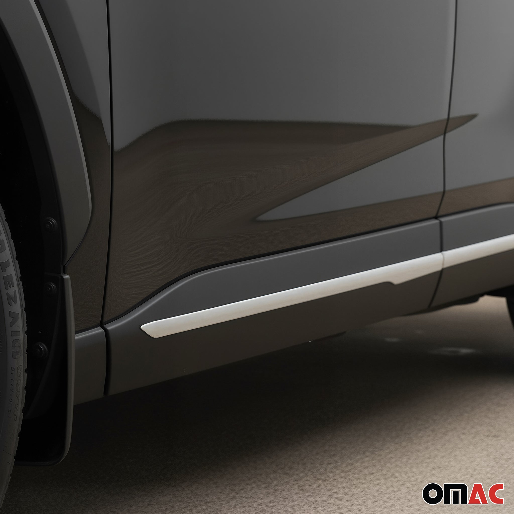 2022-2026 Hyundai Tucson Side Door Molding Trim Stainless Steel Silver 4x