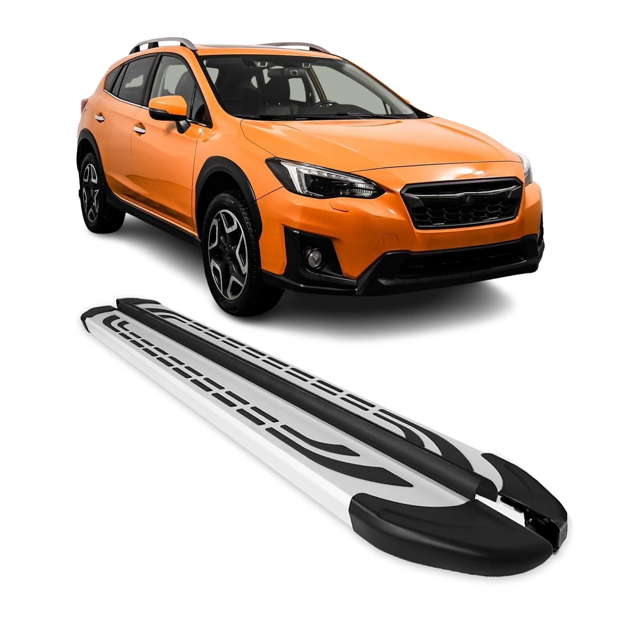 2013-2015 Subaru XV Crosstrek Running Boards Side Steps Silver