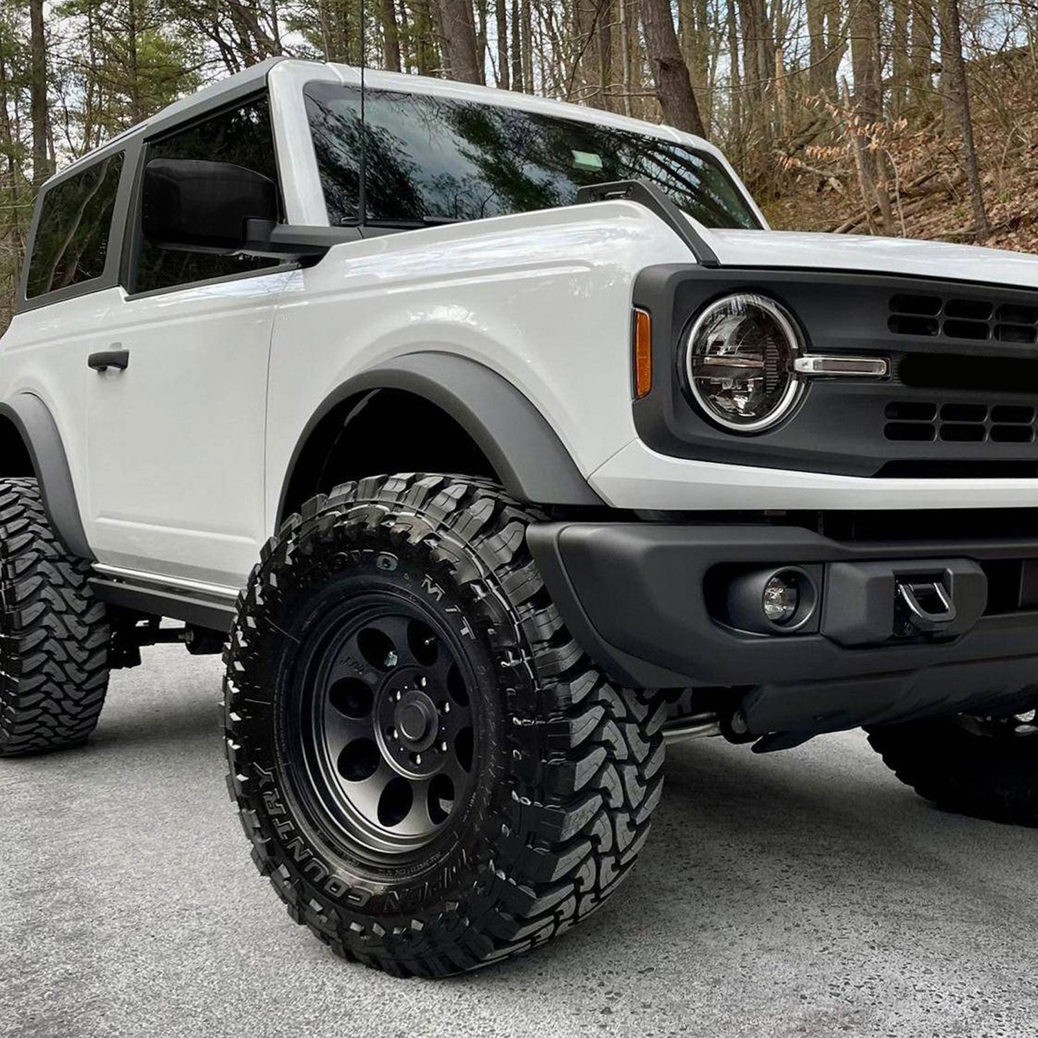 2021-2024 Ford Bronco Mirror Cover Caps Gloss Black 2Pcs ABS Plastic