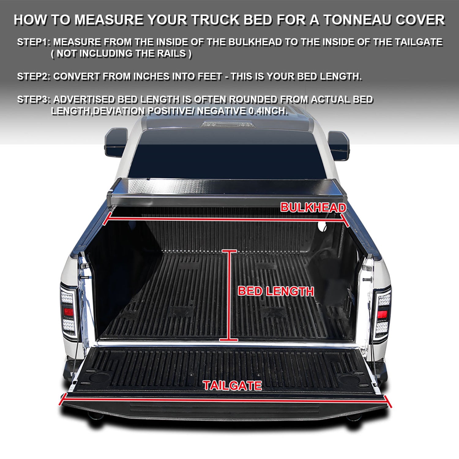 2015-2021 Ford F-150 SuperCrew Cab 5'6" Short Bed Hard Quad-Fold Tonneau Cover