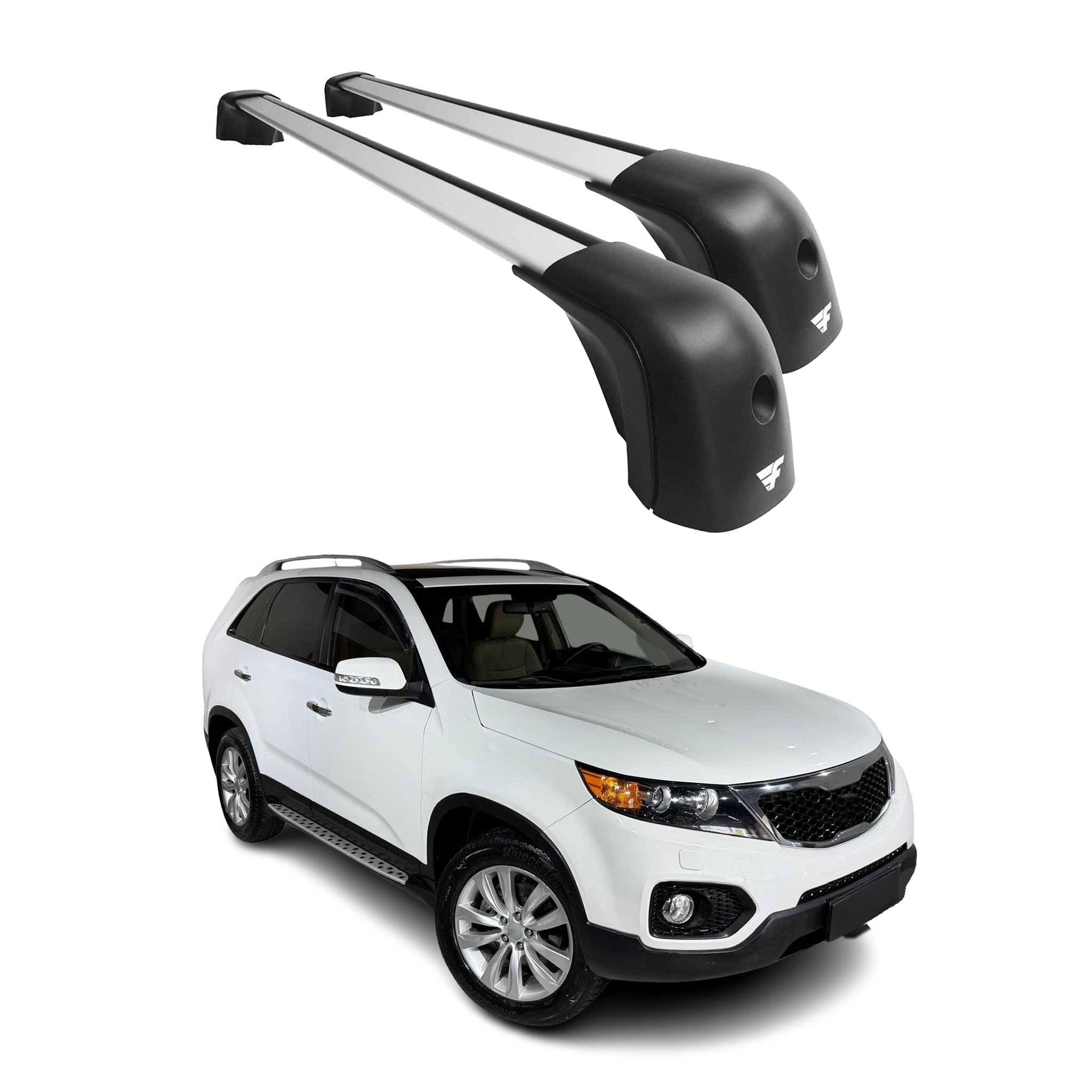 2011-2015 Kia Sorento Roof Racks Cross Bars Silver