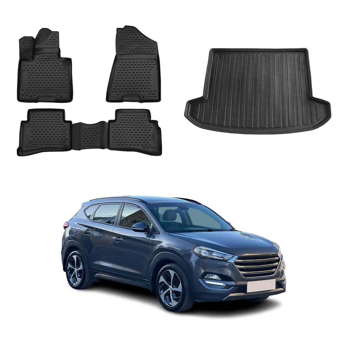 OMAC Floor Mats & Cargo Liners for Hyundai Tucson 2015-2020 upper trunk