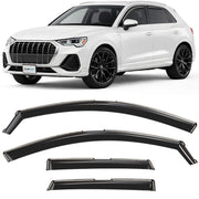 Clim Art Wind Deflectors for Audi Q3 2019-2026 In-channel Dark Smoke 4Pcs