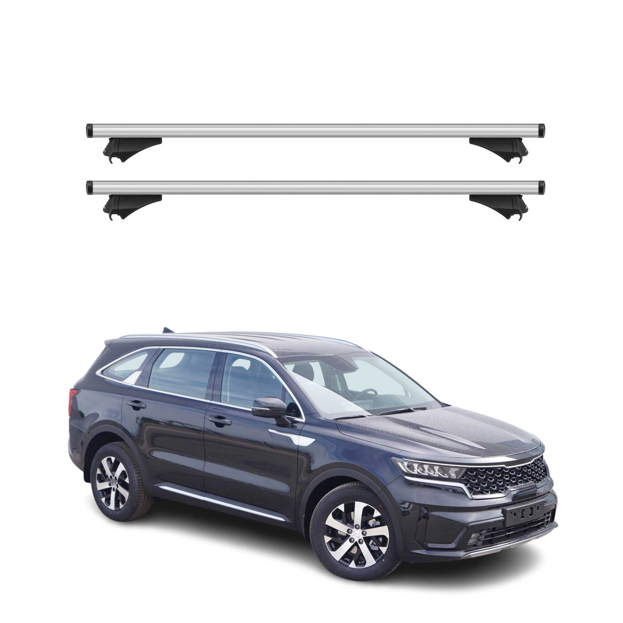 2021-2025 Kia Sorento Hybrid Roof Rack Cross Bars Silver
