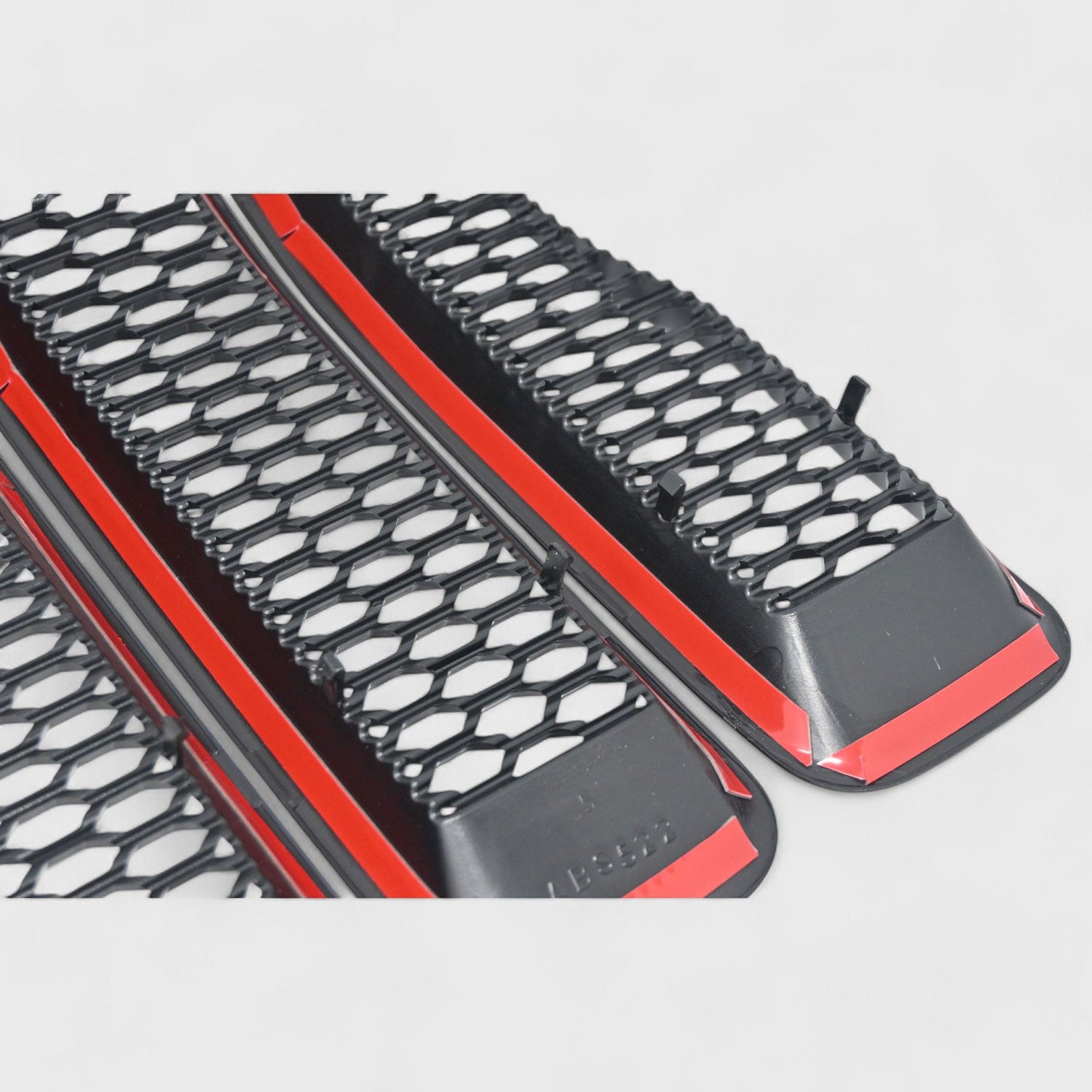 2018-2023 Jeep Wrangler JL Grille Overlay Gloss Black 7Pcs ABS Plastic