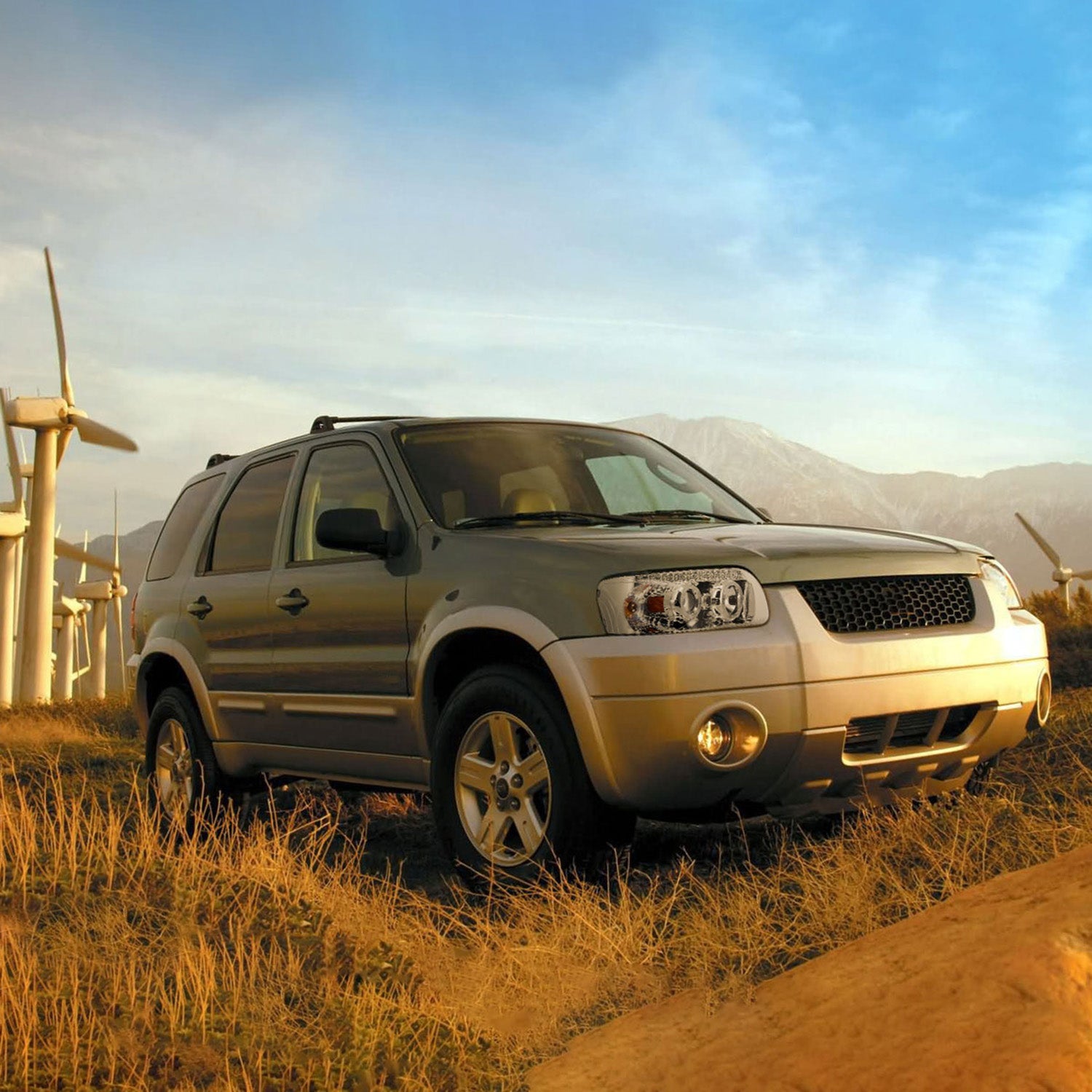 2005-2007 Ford Escape Dual Halo Projector Headlights SMD LED Light Chrome