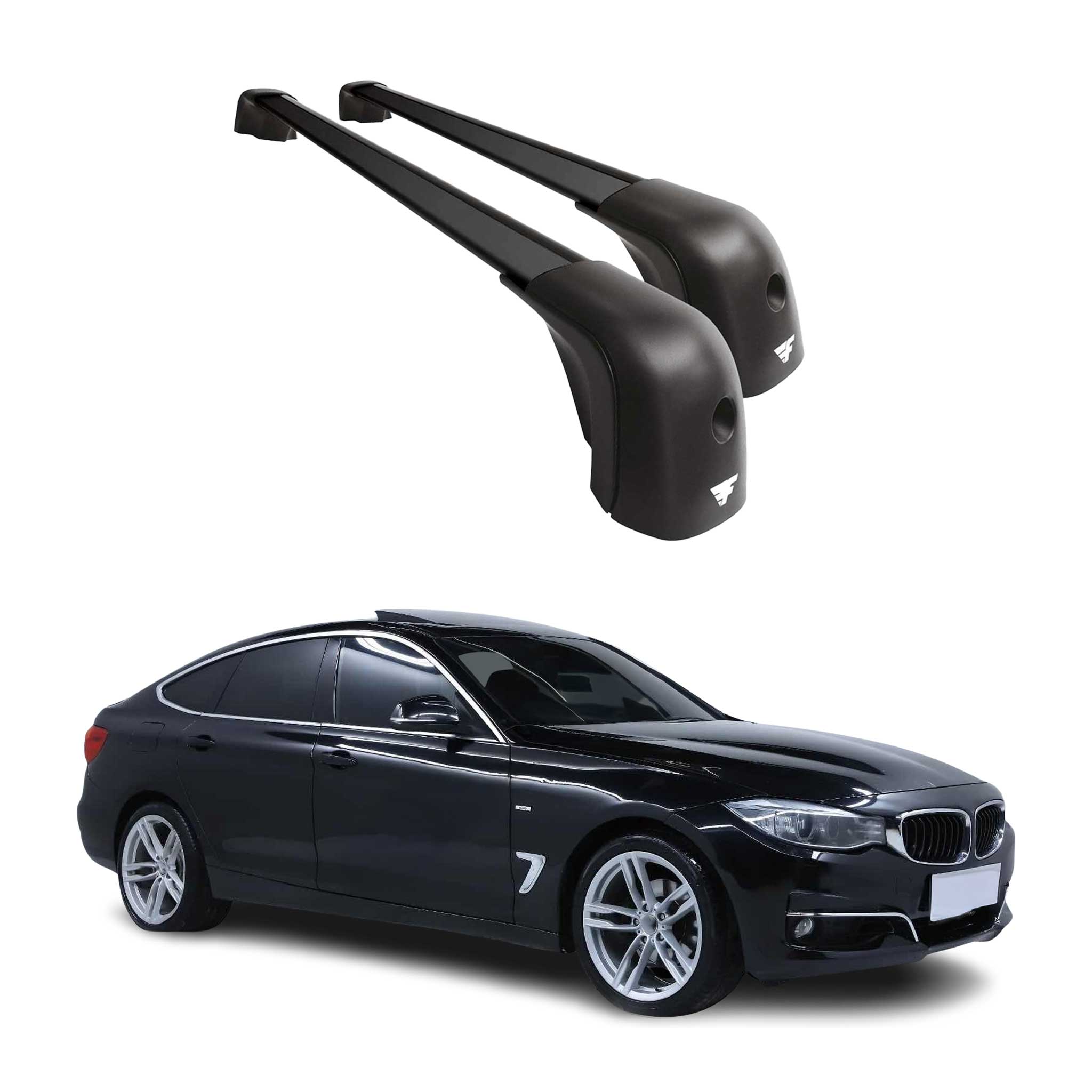 2014-2019 BMW 3 Series GT F34 Roof Racks Cross Bars Black
