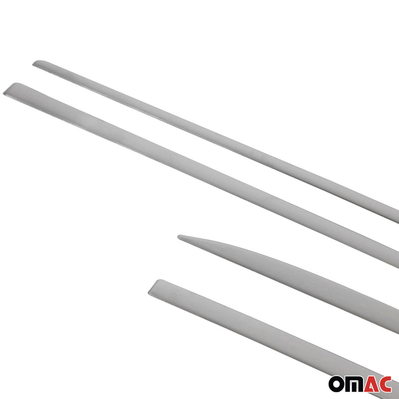 Side Door Molding Trim Skirt Garnish for Audi A3 2015-2020 Steel Silver 4 Pcs