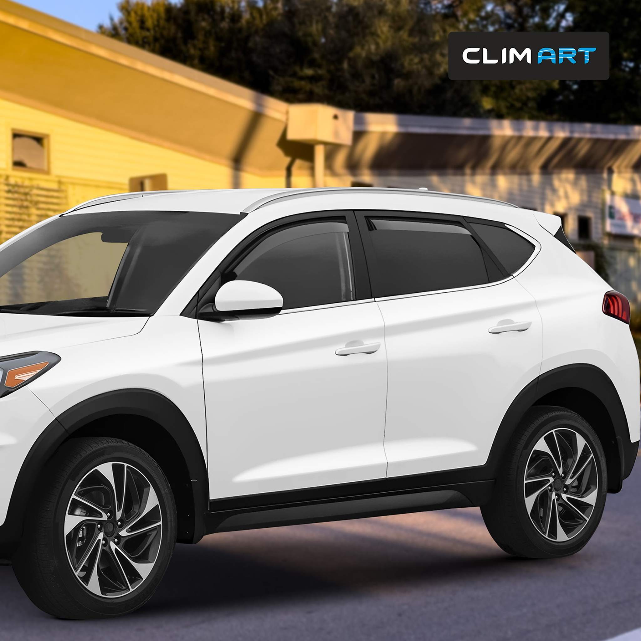 Clim Art Wind Deflectors for Hyundai Tucson 2016-2021 In-channel Dark Smoke 4Pcs