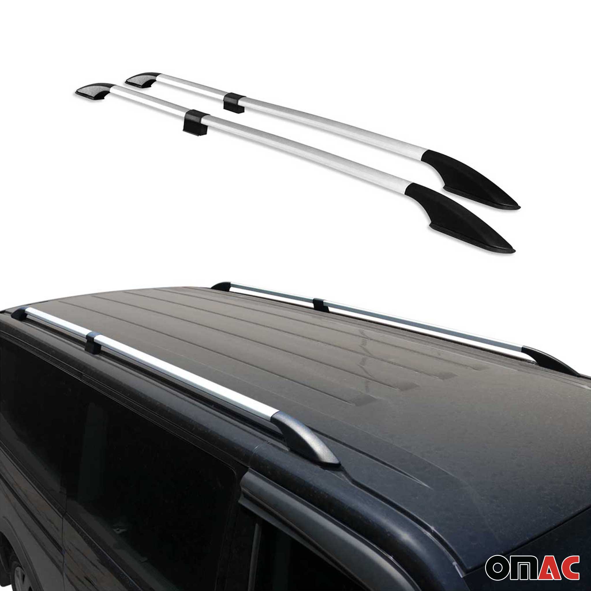 2014-2025 RAM ProMaster 1500 2500 3500 L1-H1 Roof Rack Side Rails Aluminium Silver 4 Pcs