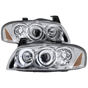 2004-2006 Nissan Sentra Dual Halo Projector Headlights Chrome/Clear Lens