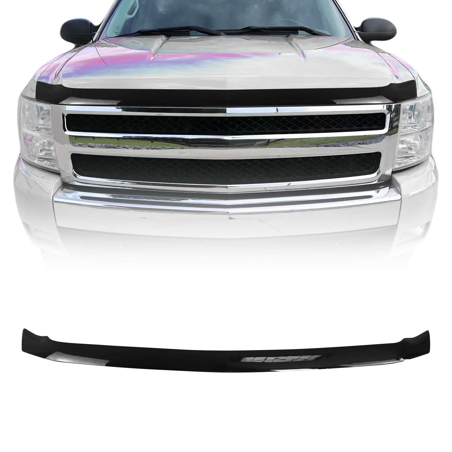 2007-2013 Chevrolet Silverado 1500 Front Bug Shield Hood Deflector 1 Pc Smoke