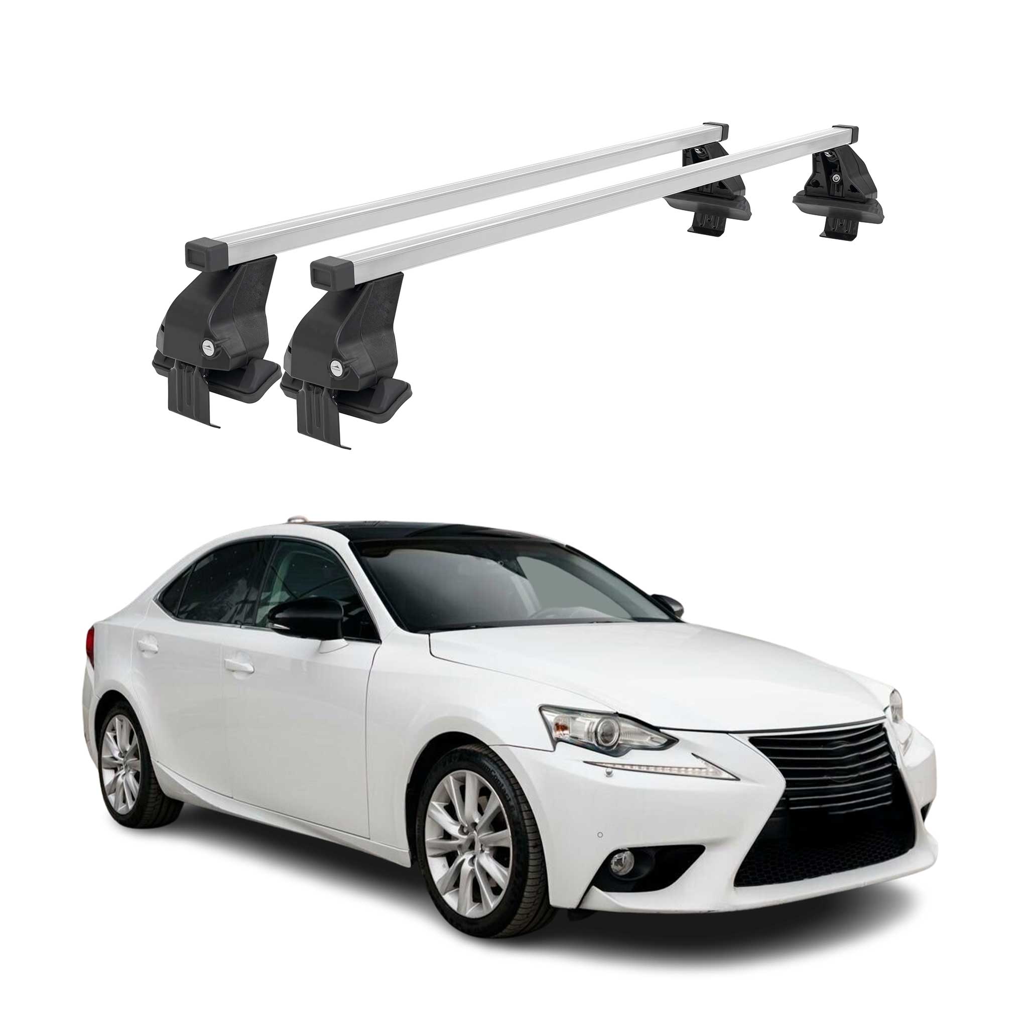 2014-2024 Lexus IS Roof Rack Cross Bars Silver