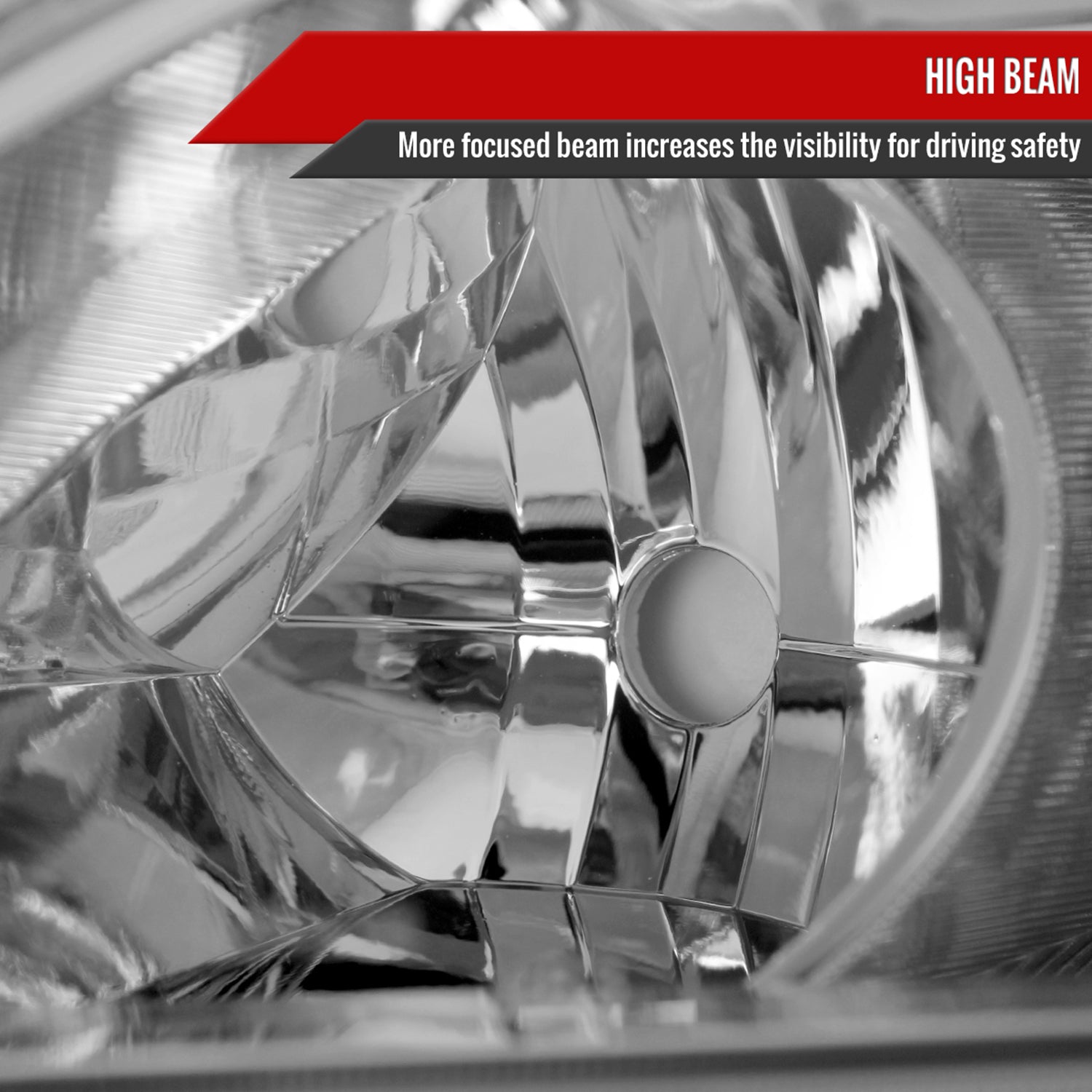 2003-2007 Honda Accord Factory Style Headlights w/Amber Reflector Chrome/Clear