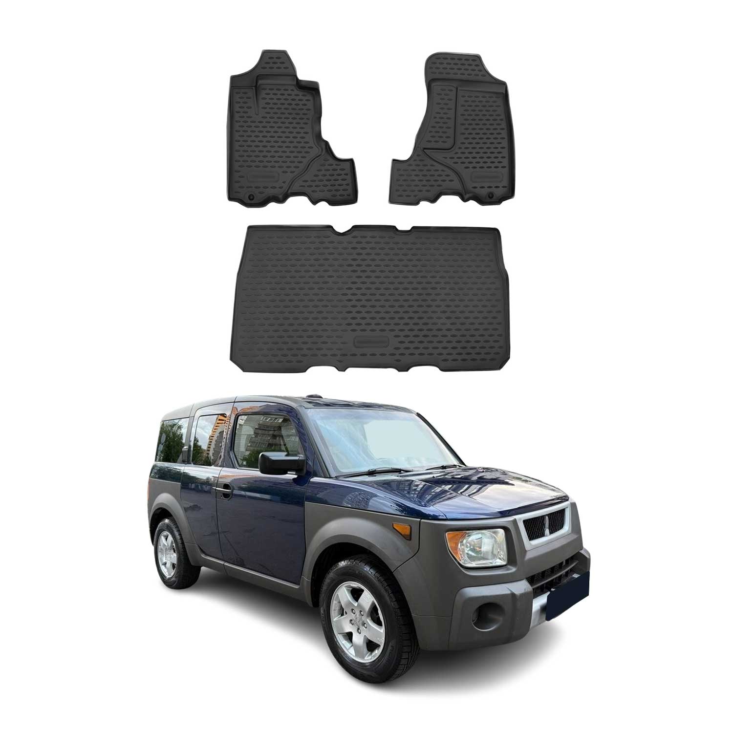 2003-2008 Honda Element Floor Mats Liners Full Set All Weather Black