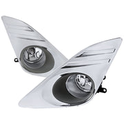 2012-2014 Toyota Camry H11 Fog Lights Kit Chrome Housing/Clear Lens