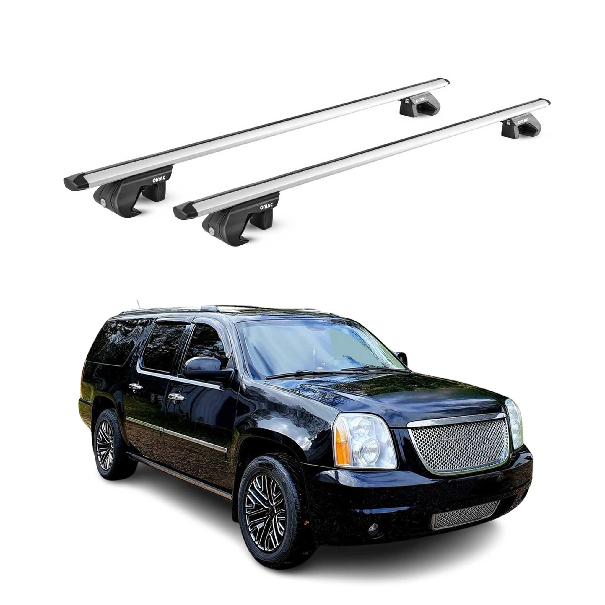 2000-2014 GMC Yukon XL 2500 Roof Rack Cross Bars Silver Luggage Carrier 2 Pcs