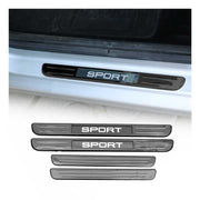 Dark Chrome Illuminated Sport Door Sill Protector Scuff Plate S. Steel 4 Pcs